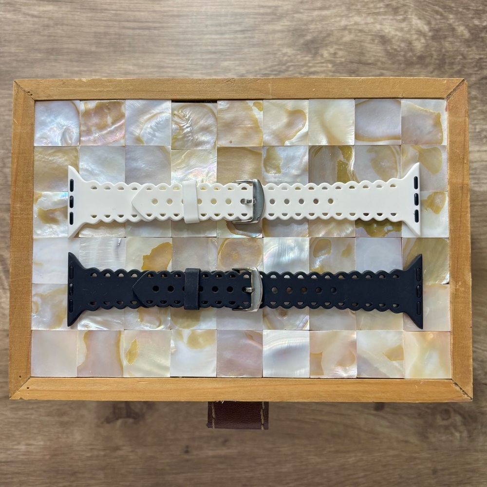 Black and White Silicone Watch Bands